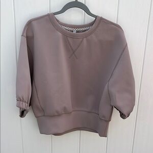 Boxy Oversized 3/4 Sleeve Sweatshirt